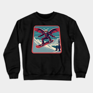 Mothman snowboarding Crewneck Sweatshirt